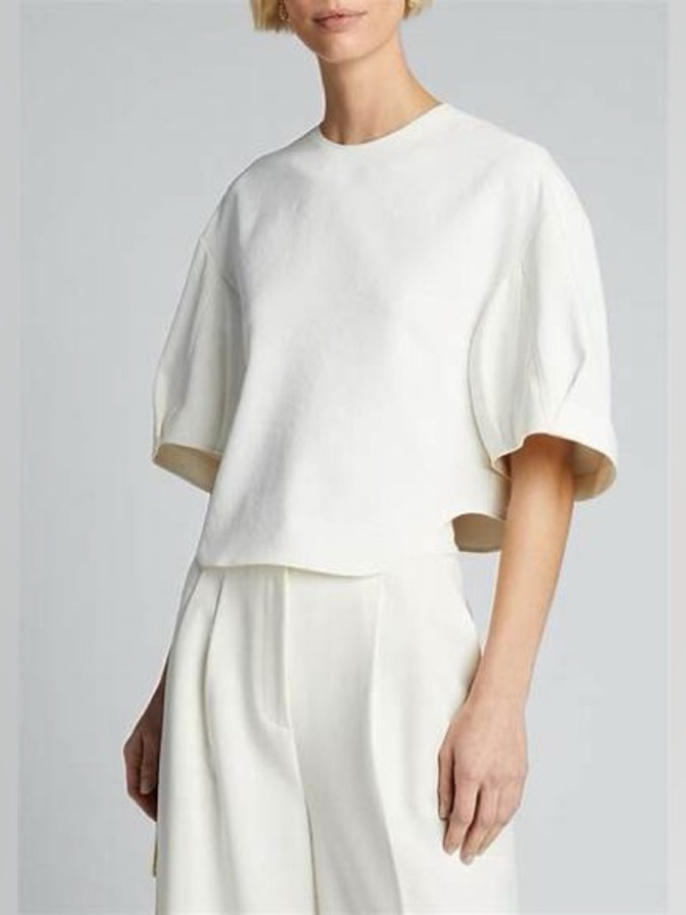Chalky Drape Cropped Top